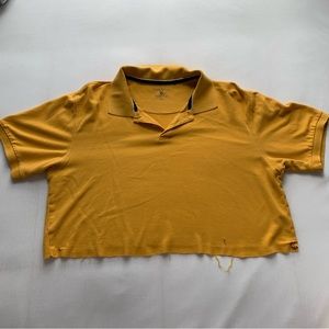 cropped mustard polo